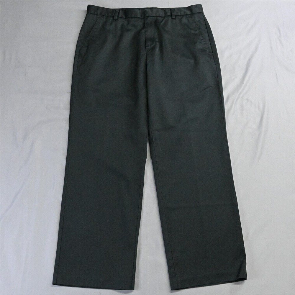 Ashworth 34 x 30 Gray Flat Front Performance Tech Mens Golf Chino‎ Pants